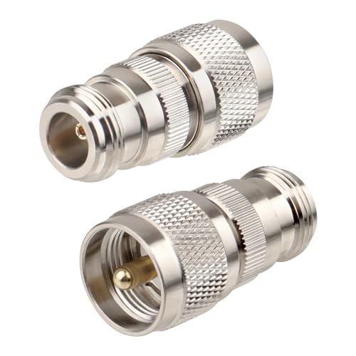 Adaptador Conector N Hembra a PL259 UHF Macho 2 Pcs miniatura 1