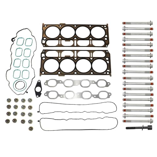 Image of GXARTS HS26744PT Cylinder Head Gasket Set with Head Bolts ES73121 HGS4308 HS54996 Compatible with GMC Sierra Chevrolet Silverado 1500 Tahoe GMC Yukon XL Suburban Tahoe 5.3L V8 Engine 2014-2020