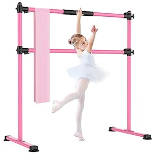 EVERYMILE-Ballet-Barre-Portable-for-Home-Kids-Ballet-Bar-41-Adjustable-Freestanding-Height-Ballet-Equipment-for-Balance-Barre-Workout-Dance-Bar-with-Leg-Stretch-Band-for-Studio-Dancers-Children EVERYMILE Ballet Barre Portable for Home, Kids Ballet Bar, 41” Adjustable Freestanding Height Ballet Equipment for Balance, Barre Workout, Dance Bar with Leg Stretch Band for Studio Dancers Children