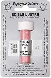 Sugarflair SHIMMER PINK Edible Lustre Dust Powder - Cake decorating shimmer