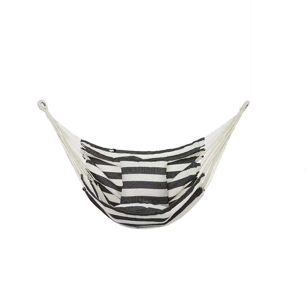Hamaki Krzesło hamakowe Camping Huśtawka Hamak na zewnątrz i wewnątrz Wygodny i oddychający (Color : Nero, Size : 130 * 100cm)