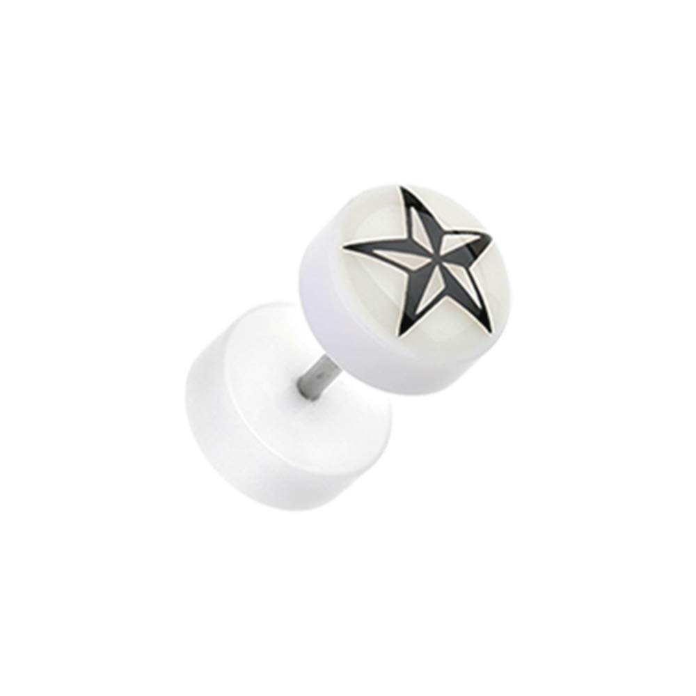 Glow in The Dark Nautical Star Acrylic Fake Plug