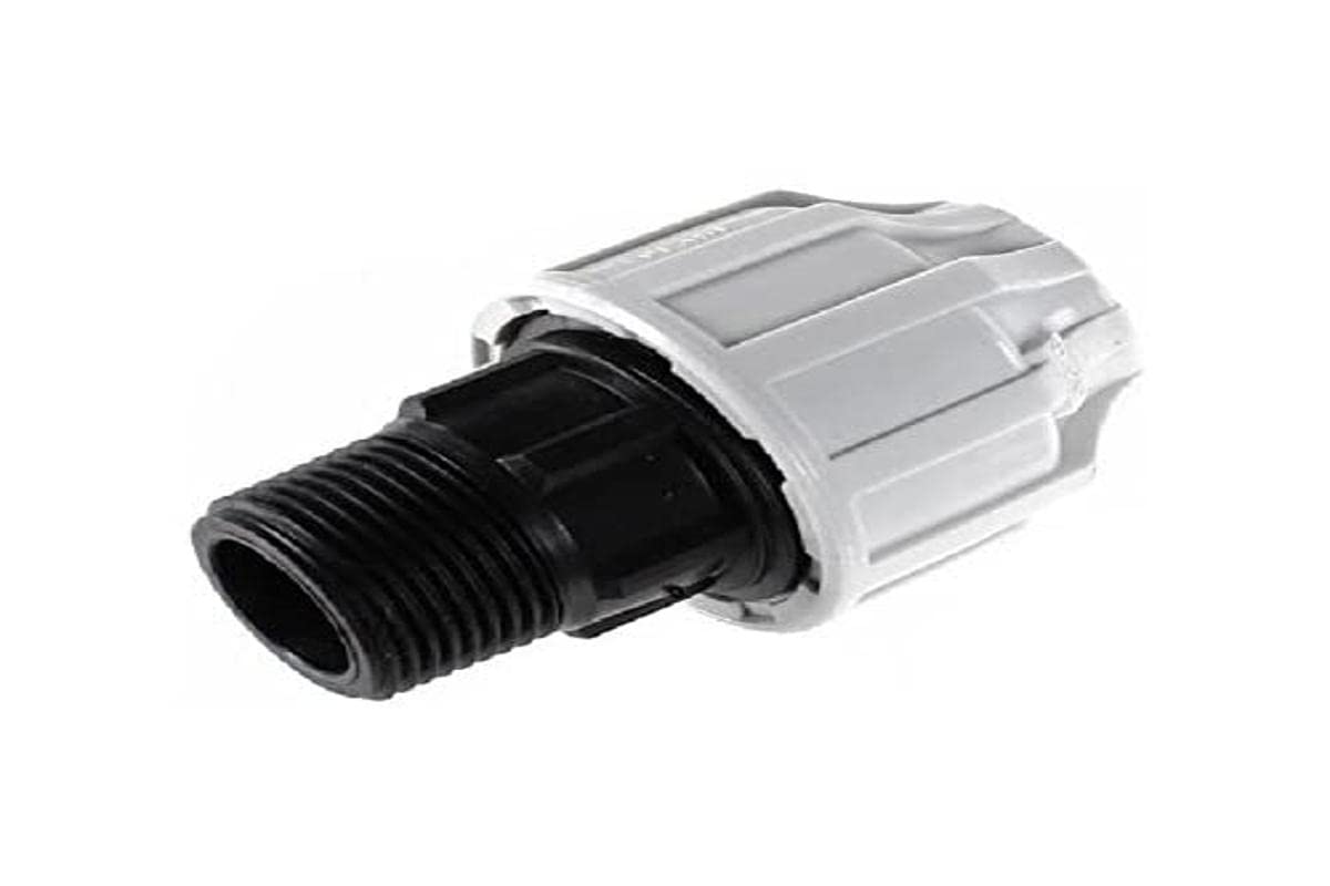 SOMATHERM FOR YOU, Raccord plastique droit pour tube PE Ø32 mm - Mâle 1" - Installation rapide et facile - Résistant jusqu'à 16 bars - Température max 80°C - Norme ACS - Idéal irrigation