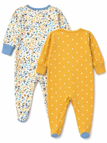Image of TuddyBuddy Baby Girl's Cotton Printed Full Sleeves Sleepsuit /Footed Rompers for Baby Girl