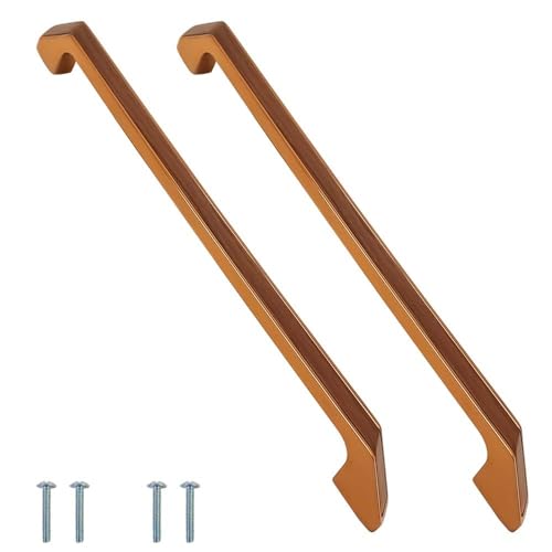 Image of VOLO Pvd Rose Gold and Qubic Design, Wardrobe Door /Cabinet Door /Drawer Pull Handle for Kitchen /Office /Bedroom /Winodw Sliding Closet. (R-145) (288mm) (1)