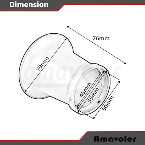 Image of 50mm Carburetor Air Filter Trumpet Velocity Stack Funnel CNC Alloy Parts Fit for PE VM 21mm,24mm,26mm,28mm,30mm, for Honda Yamaha Kawasaki ATV Dirt Bike Carb Intake Wind Horn Cup. (blue)