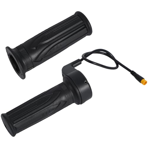BTFO 2uds 20X Puños de Acelerador de Giro Completo para Bicicletas Eléctricas Acelerador Giro 12V-72V con Conexión Impermeable 3 Pines para Conversión Bicicletas Eléctricas Scooters y Motocicletas