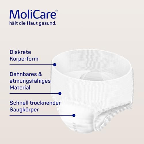 MoliCare premium Mobile 6 Tropfen Größe XXL, Inkontinenzhosen für Frauen und Männer mit mittlerer Inkontinenz, extra Auslaufschutz, fortschrittlicher Hautschutz, verbesserte Passform, 14 Stück