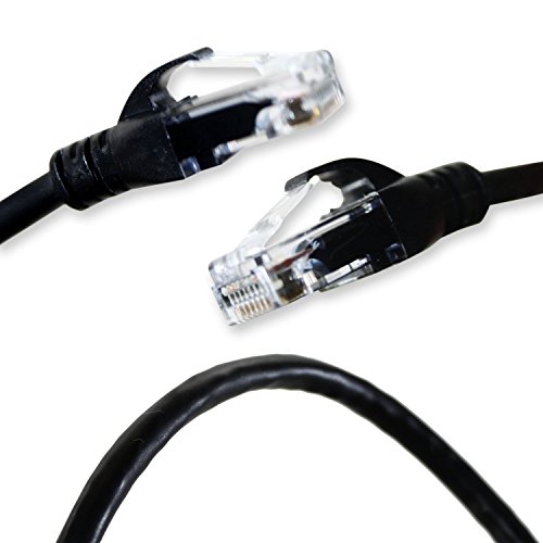 Dynacable Heavy Duty Cat6 Ethernet Copper Cable With Snagless Rj45 Connectors | 1 Pack/25Ft, 24 Awg 550Mhz, Ul-Listed, 10 Gb Max Speed For Fast Computer Networking - Black #TOP9