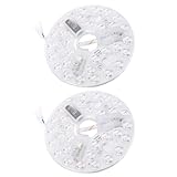 Hyuduo LED Ceiling Fan Light Module, 5.3 Inch Round LED Light Retrofit Kit with 3 Adjustable Color Temperatures, for Ceiling Fan Pendant Wall