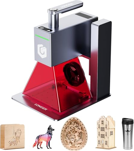 Image of Longer Nano Laser Engraver Machine with 6W Diode, 5000mm /s High Speed & 0.05mm Precision - Portable Handheld Laser Cutter for Wood, Metal, Leather, Jewelry