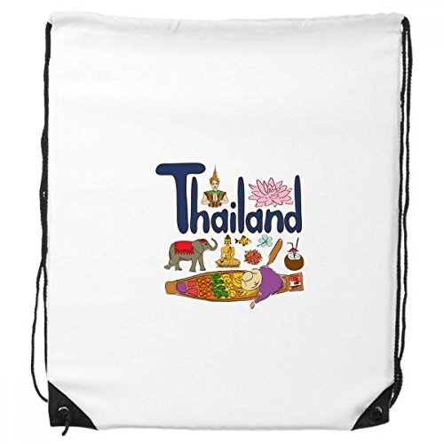 Dello Zaino Drawstring Shopping Bags Sport Modello Regalo Thailandia Simbolo dInteresse Nazionale