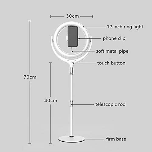 Lampe de remplissage LED 30,5 cm éclairage de smartphone 3 effets - 3