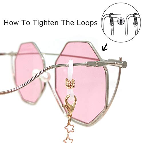 TERAISE Eyeglass Chain for Women/Ladies Retro Fashion Metal Carved Sunglasses Cords Strap Adjustable with Clean Cloth2