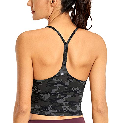 Buy CRZ YOGA Women's Racerback Spaghetti Straps Padded Workout Crop