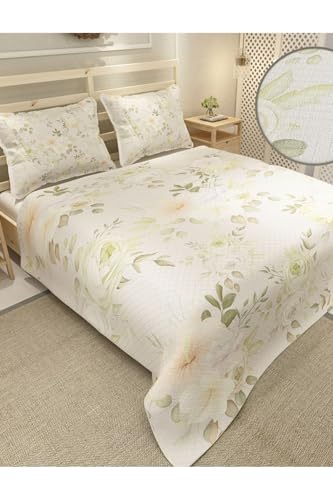 Çift Kişilik Pike Takımı Jakar Dokuma Pamuklu Yatak Örtüsü Rose Bundle, pike4375