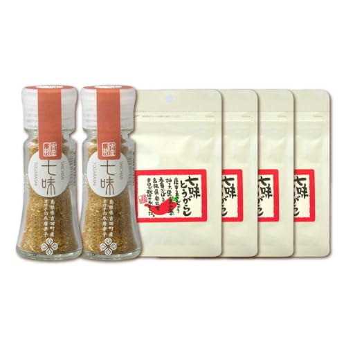 七味とうがらし 瓶2・袋4セット