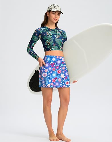 Image of G Gradual Women's 16 inch Swim Skirt with Pockets High Waisted Tummy Control Modest Swimsuit Bathing Suit Bottoms for Women