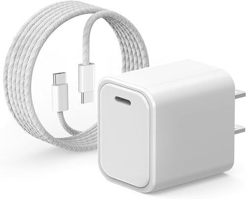 iPhone 15 USB C Fast Charger, 20W Type C Super Fast Charging with 6FT Long Fast Charging Cable, Type C Charger for iPhone 15 Galaxy S23 S22 S21 Ultra S10 S9, Note 20 10 9, Pixel 7 6 5 Pro