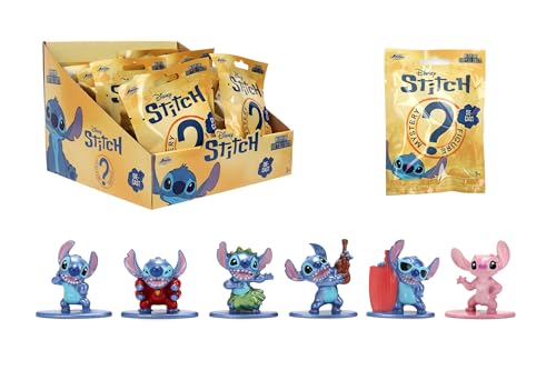 Jada Toys Disney Stitch Figur (1x Mystery Figure im Blind Pack) - 1 Überraschungs-Sammelfigur aus 6 Lilo & Stitch Figuren, Nano-Metallfigur für Fans und Kinder ab 8 Jahre, 4 cm, Welle 3