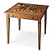 HomeRoots Light Brown Gemelina Wood Solids Breckinridge Rustic Game Table