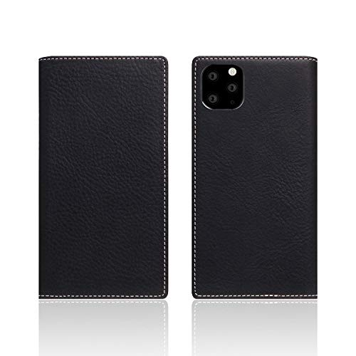 SLG DESIGN iPhone 11 Pro ケース 手帳型 イタリアン本革 Minerva Box Leather Case ブラック (ミネルバボックスレザーケース) 5.8インチ アイフォン カバー【日本正規代理店品】 SD17868i58R