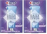 Crest Whitening Emulsions Leave-On Teeth Whitening Gel Kit + Overnight Freshness with Wand Applicator and Stand, Apply & Sleep, 0.88 Oz (Pack of 2)