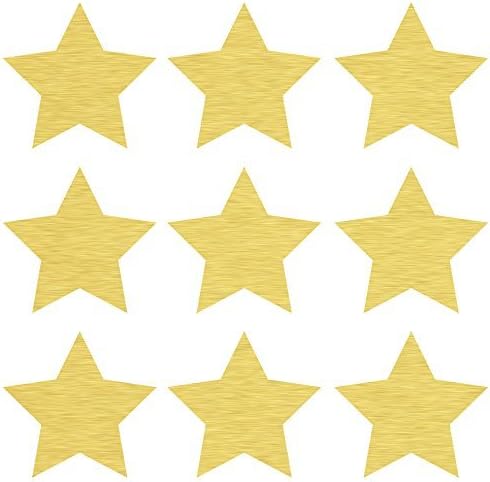 (20) 5" Gold Star Wall Decals - Repositionable Peel and Stick Vinyl Star Wall Stickers for Nursery, Kids Room, Mirrors, and Doors