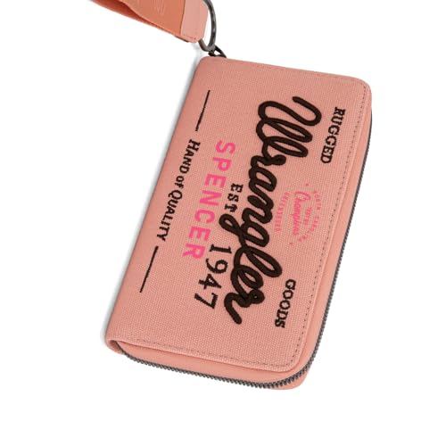 Image of Montana West X Wrangler Wristlet Wallets for Women Classic Retro Wallet Purse Bifold Credit Card Wallets for Women Oversized Logo Clutch Wristlet