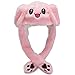 Xinlie Móviles Gorro de Conejo Felpa Animal Oreja Sombrero Sombrero de Conejo Gorro de Oreja de Conejo Peluche Oreja Puede Moverse hacia Arriba y Abajo con Orejas para Regalo De Cumpleaños (Rosado)