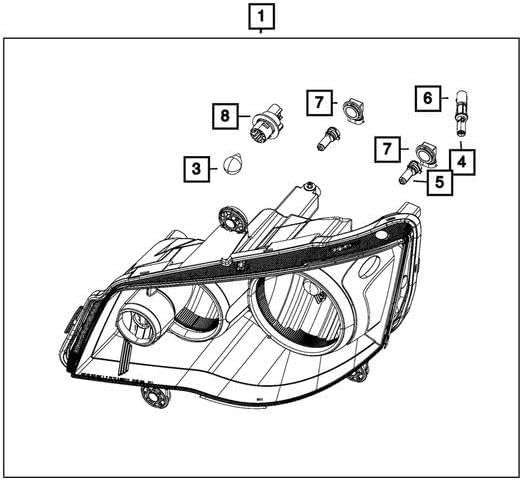 Mopar 05113337AI HEADLAMP HEADLAMP PARK AND TURN