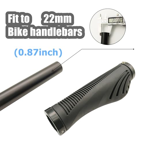 Bicycle Handlebar Grips Bike Grips with Soft Rubber, Anti-Slip Single Lock - Imagen 13 de 13
