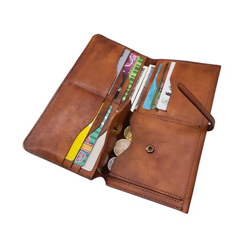 Wallets for Women Genuine Leather Card Organizer Dip Dye Coin Purse Ladies Ultrathin Wallets2