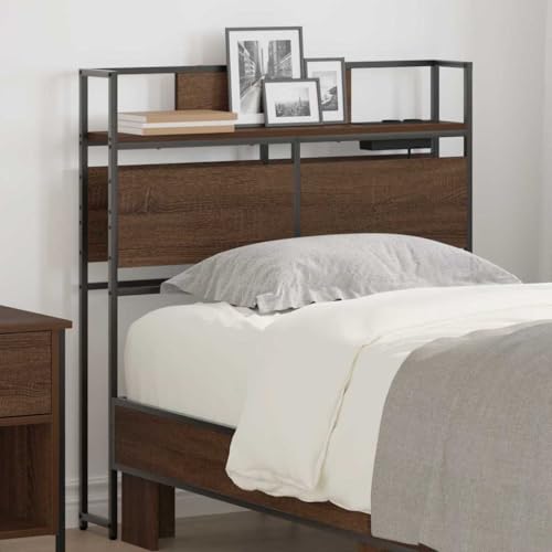 Genérico Cabecera de Almacenamiento con Estante Marrón Roble 90 cm,Mobiliario,Camas y Accesorios,Cabeceros y pies de Cama,859624