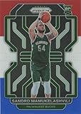 2021-22 Panini Prizm Prizms Red White and Blue #293 Sandro Mamukelashvili Milwaukee Bucks Official NBA Basketball Card in Raw (NM or Better) Condition
