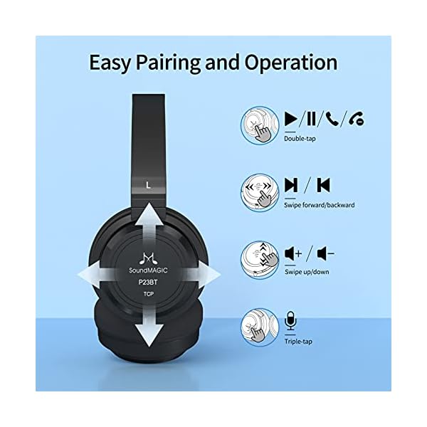 SoundMAGIC P23BT cuffie Bluetooth senza fili rumore che isola le cuffie  portatili Audio su orecchio potenti cuffie Stereo basso HiFi | Riparazione  Assistenza Italia