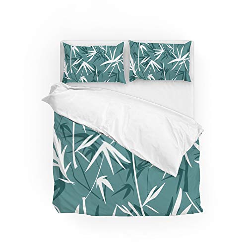 Parure de lit 3 pièces housse de couette polyester imprimé bambou