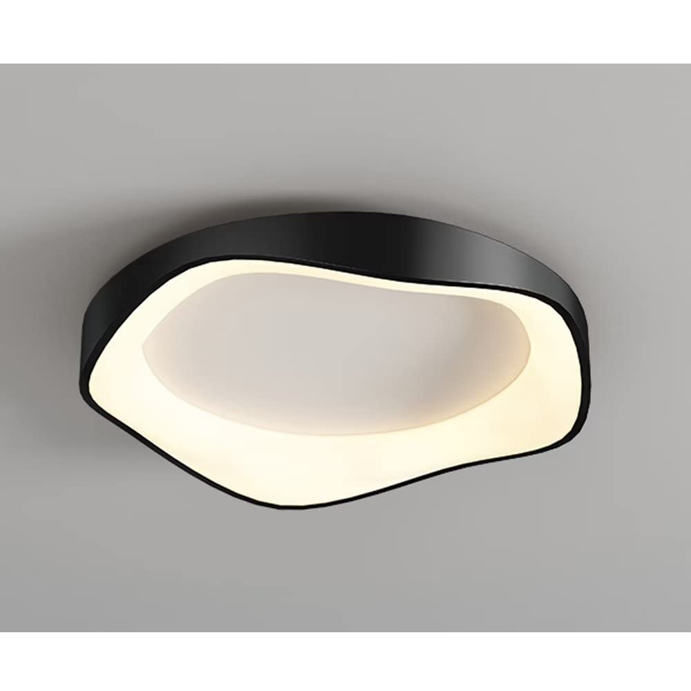 CENAP Dimmable LED Flush Mount Ceiling Light with Remote Control, Modern LED Minimalist Ceiling Lamp, 3000K/4000K/6000K Color Changing, 33W Black Ceiling Lights LED Chandelier