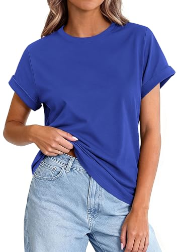 Image of PRETTYGARDEN Womens Summer Tops Short Sleeve Shirts