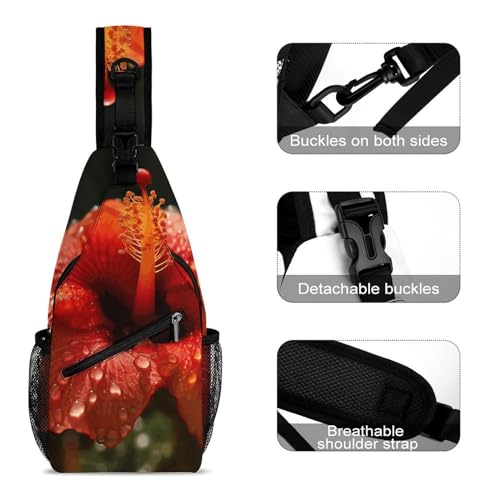 Bolso cruzado estilo sling para viaje y senderismo 38x20cm miniatura 3