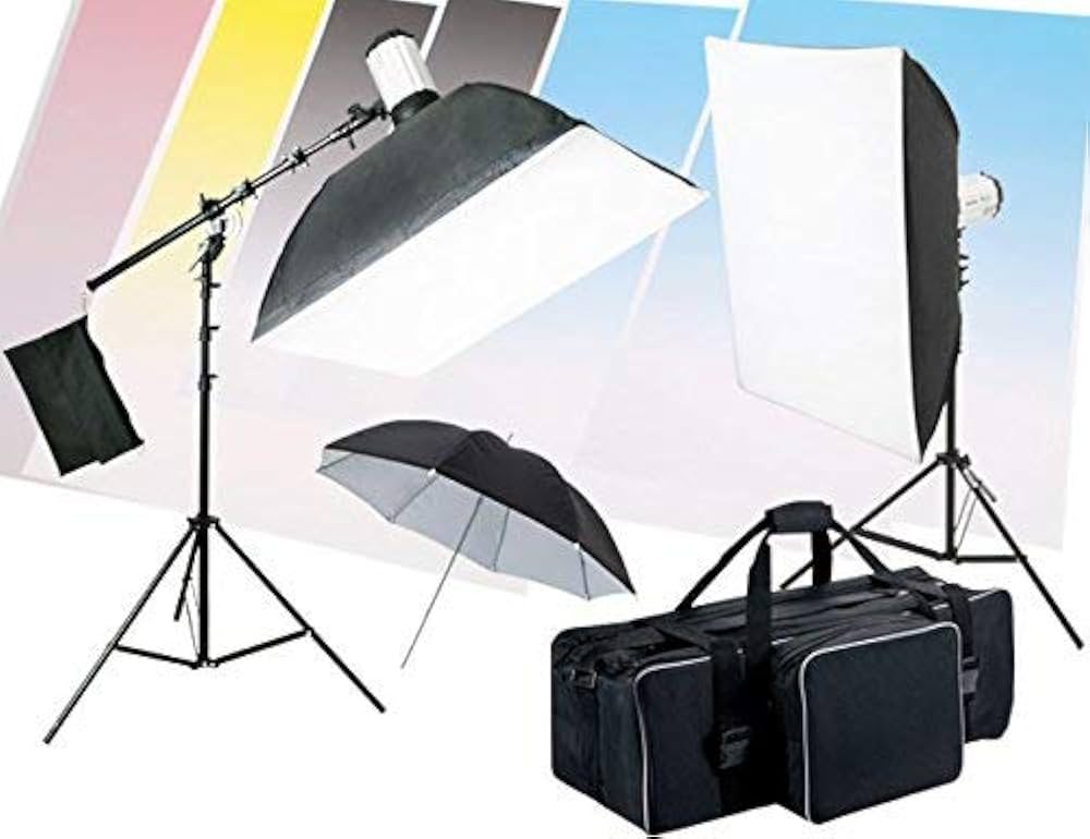 照明 FT-500PD 2台セット ※1台ジャンク モノブロックストロボセット Amazon | 写真撮影用照明 150Wモノブロック ストロボ2灯照明機材