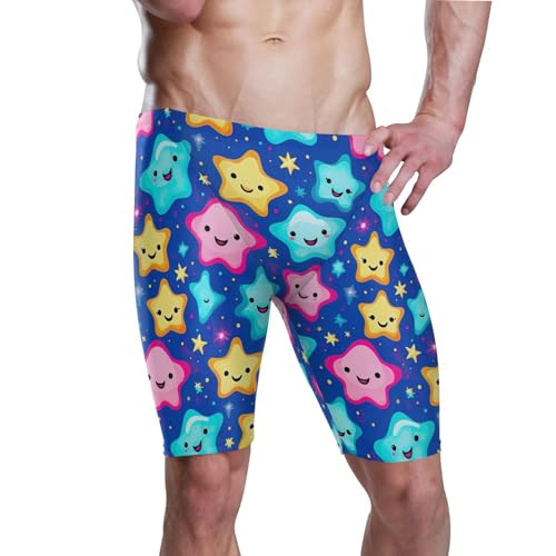 UMIRIKO Cute Star Men's Swimsuit Swim Jammers L B0402306