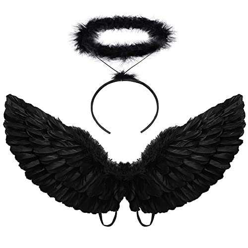 Angel Wings and Halo for Kids Adult Party Costume Children