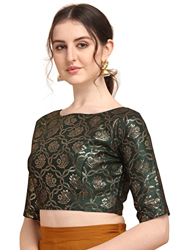 Image of OOMPH! Women's Art Silk Floral Half Sleeve Fitted Blouse