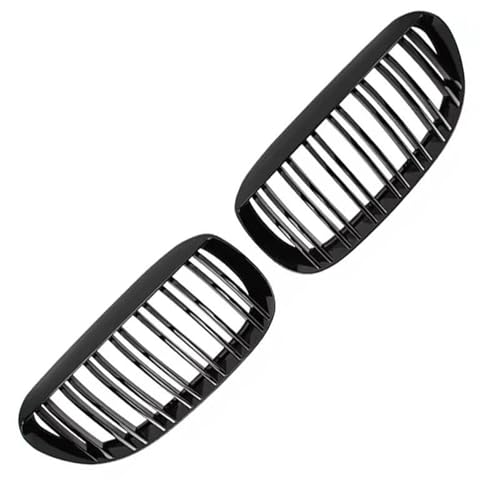 Grille de Calandre Double Lamelles en ABS Noir Brillant pour BMW Série 6 E63 E64