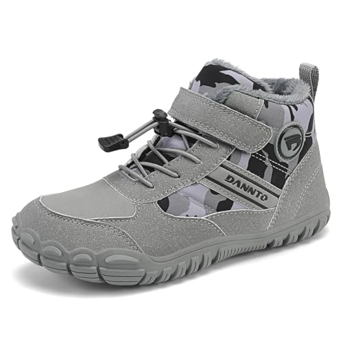 Dannto Kids Winter Snow Boots Boys Girls Wide Toe Box Warm...