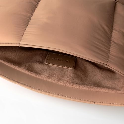 Image of Comfyable Puffy Laptop Sleeve 15 16 Inch, Quilted Puffer Laptop Carrying Case for Women, Pillow Pouch Compatible for MacBook Air M5 & MacBook Pro M5 Pro /Max 2026, Brown