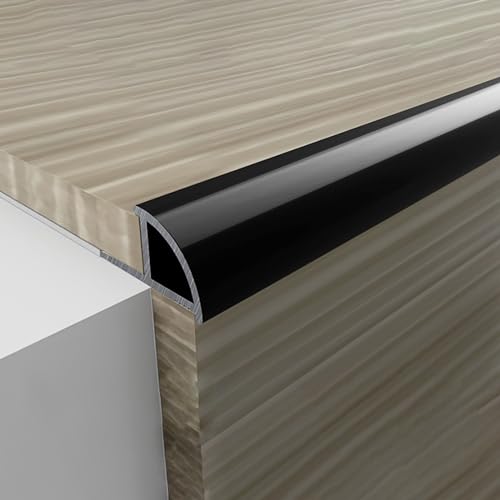 Raouoae Profilé D'angle En Aluminium Pour Carrelage - Profilé De Finition Pour Carrelage En Céramique, Bandes D'extrémité Pour Sols Et Murs, 125CM, 2 Pièces, Idéal Pour Le Bord Des Carreaux, Profilé D