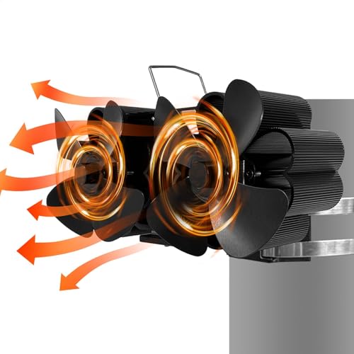 Ventilador de calor para estufa de leña, ventilador activado por calor, ventilador silencioso de estufa de pellets, ventilador térmico de bajo ruido para estufas de leña