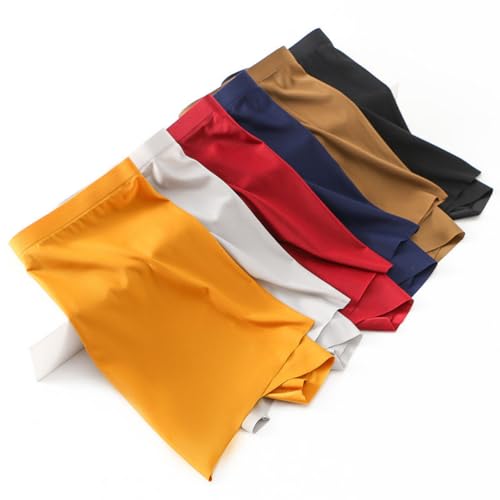 GAOGAO Cueca boxer masculina Ice Silk Pounch sem costura cueca esportiva sexy fitness, Dourado, 29-3